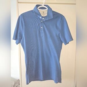 Brunello Cucinelli Light Blue Short-Sleeve Polo